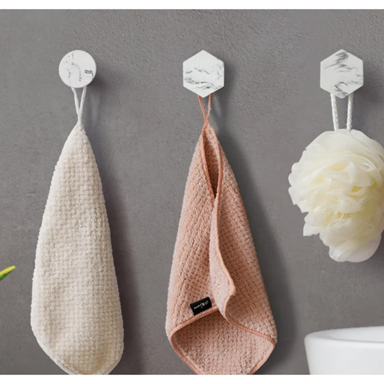 
Pack of 4 Marble Decorative Wall Towel Hook Coat Hangers Wall Mounted Kitchen Hook 