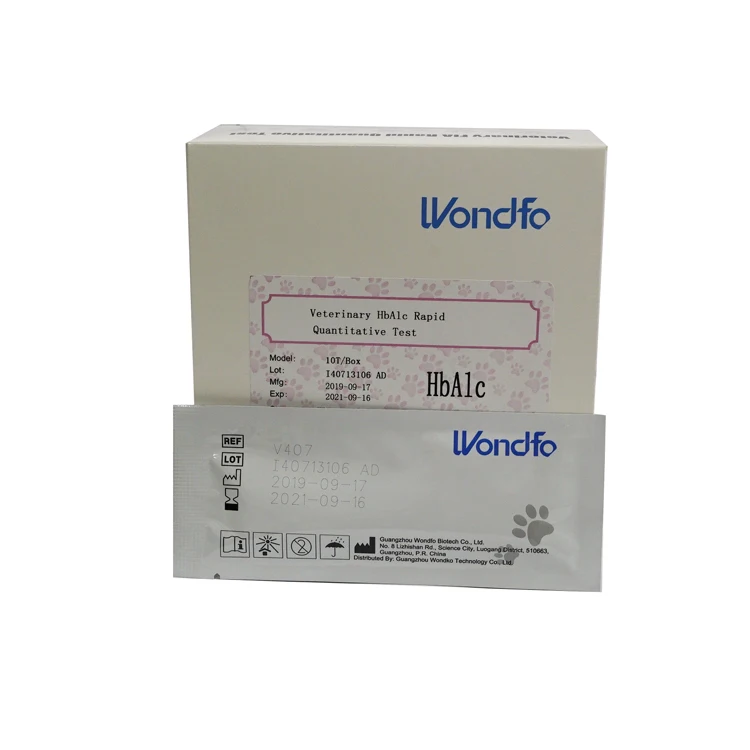
Wondfo one step Veterinary HbA1c test kit 10T/Box 