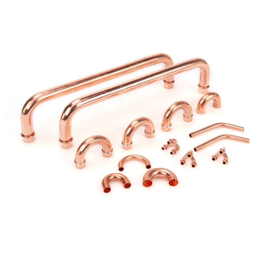 Hailiang copper branch pipe fitting 3 ways y shape tee copper fitting refrigeration copper pipe u bend fitting