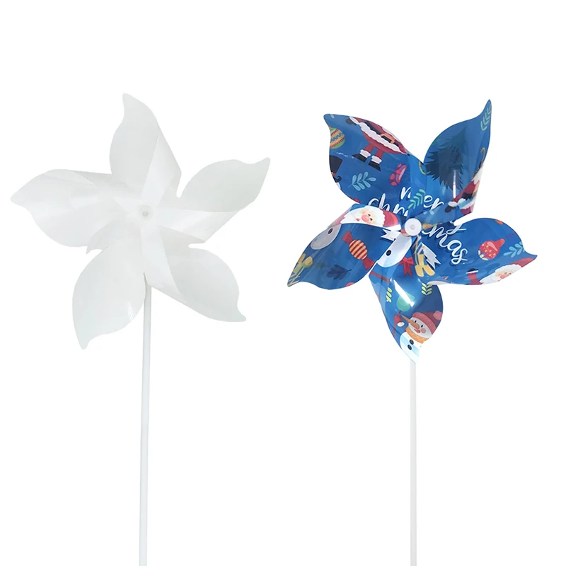 Htpmart New arrival Sublimation PET Plastic Double Sides Printing Customized  Windmill For Kids as a Good Gift