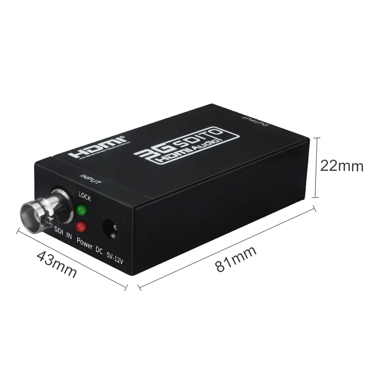 HDTV BNC output 1080P 3G-SDI 100m transmit HDMI to SDI video converter for CCTV camera