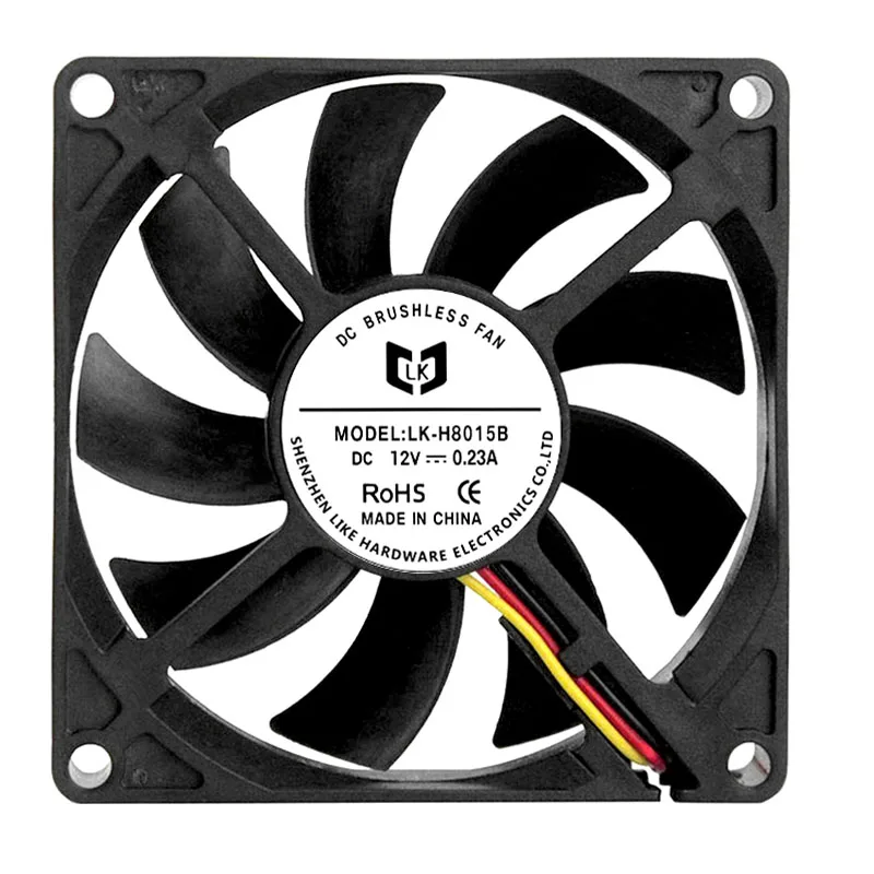 8015 80*80*15mm DC 12V 24V High Rpm Cfm Sleeve Double Ball Axial Flow Industrial