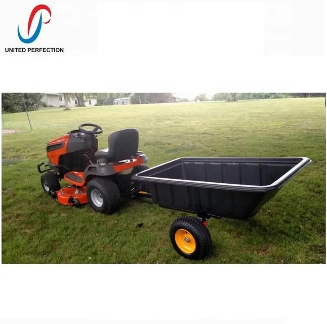 EU Popular Promotional Multi purpose Tow Behind TRACTOR DUMP TRAILER garden trailer heavy duty trailer with Low MOQ