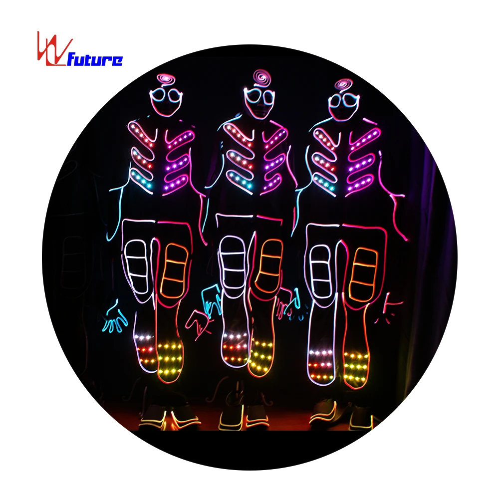 2022 Programmable Controller Lights Led Dance Costumes, Hip Hop Dance Costumes LED Ballroom Dance Dresses