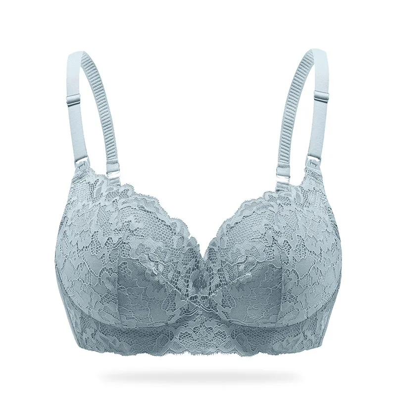 
high quality Soft lace gathering Underwire maternity nursing bra for postpartum mother maternity lace bra 
