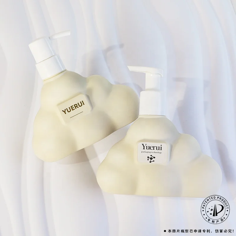 350ml Sub-surface cloud shape sponge bubble hand soap baby shower gel milk hydraulic pump plastic bottle