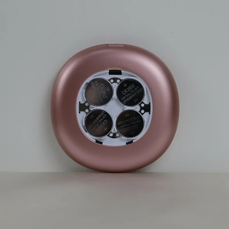 abs plastic travel makeup folding pink small pocket cosmetic mirror led