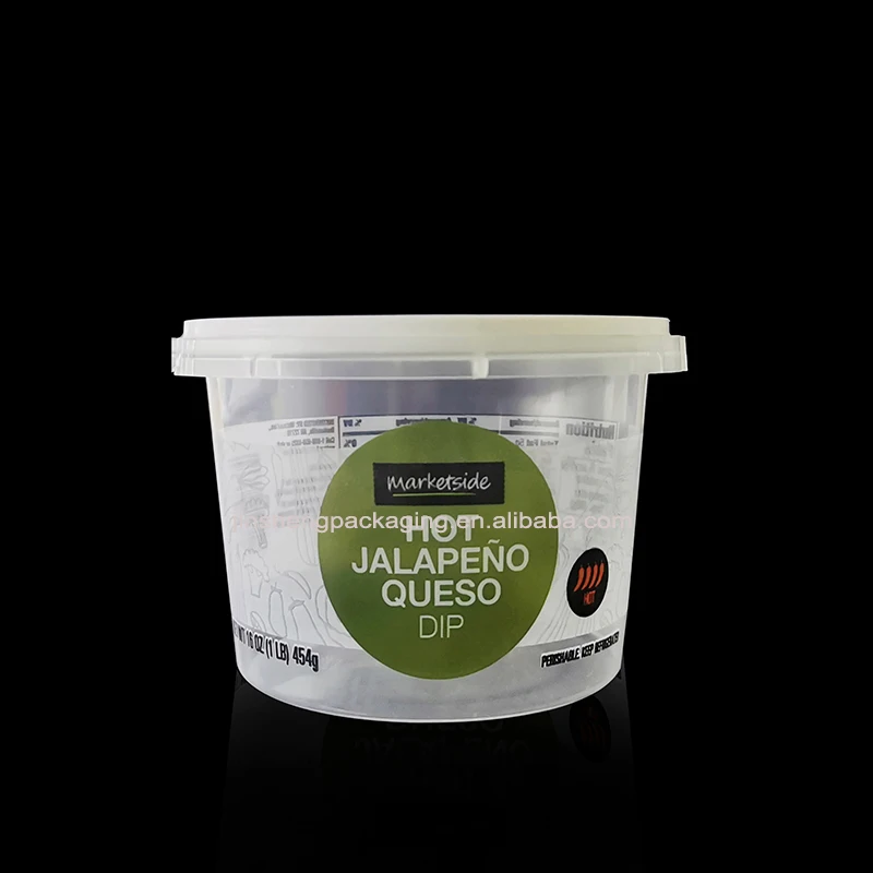 Frozen safe food grade disposable custom logo printed 250g 500g plastic cup for ice cream with lids tamper evidence
