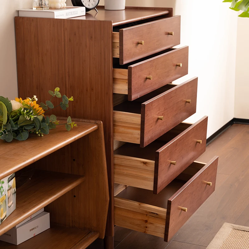 AiLiKEA PLANT OEM&ODM HOT SALE CUSTOMIZED Modern style e Bamboo chest of drawers cabinet storage bedroom furniture