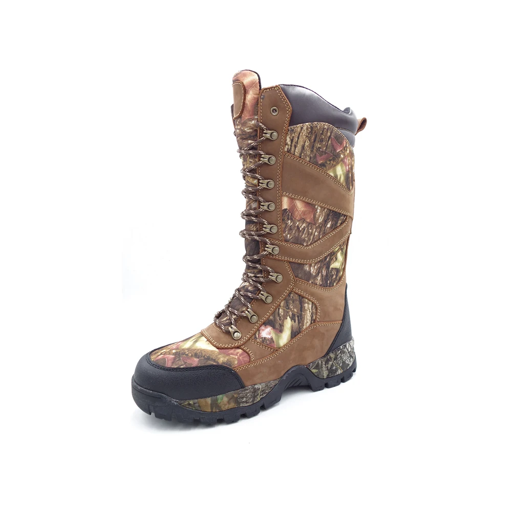 High quality genuine leather ant-puncture  EVA Rubber cement safety boots with steel toe cap