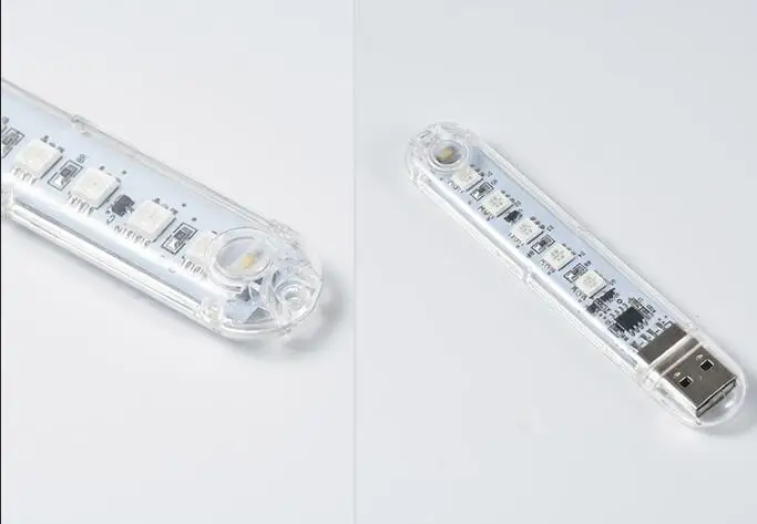 Новый дизайн портативная Светодиодная лента питание от USB для студенческого общежития автомобильные огни детский Красочный светодиодный ночник