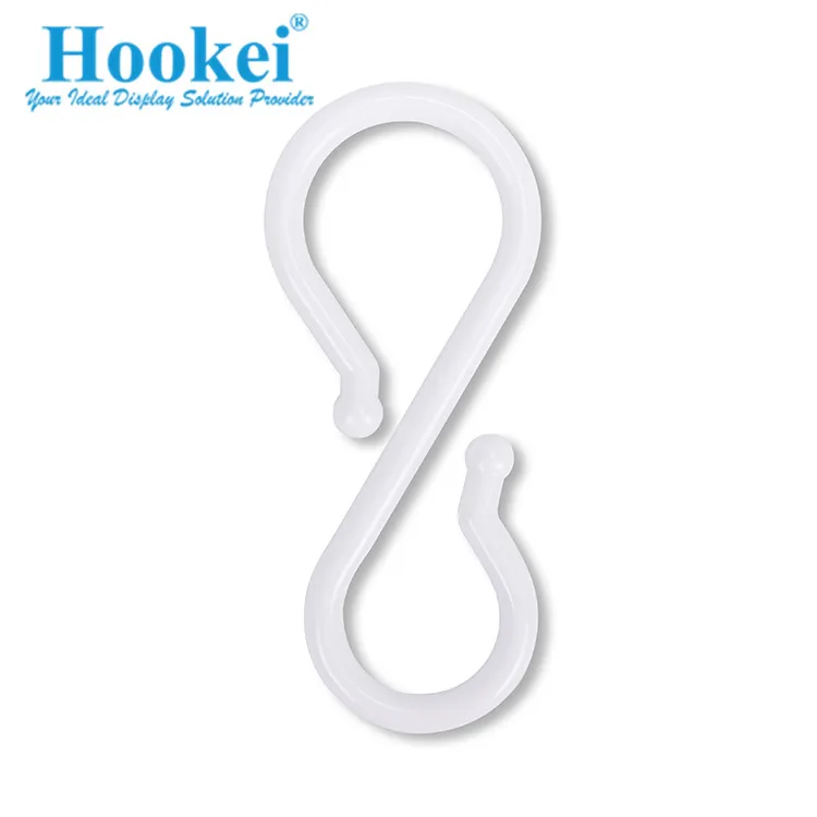 Factory Manufacturer Metal plastic S Shape Hooks Manufacture Metal Slatwall Hook Supplier Waterfall Hook