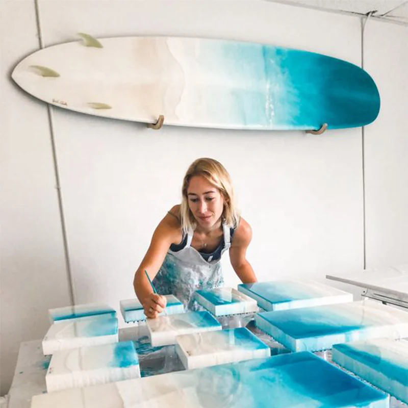 UV Resistance Epoxy Resin for Polished Surfboard/Longboard with Fiberglass Fabbric