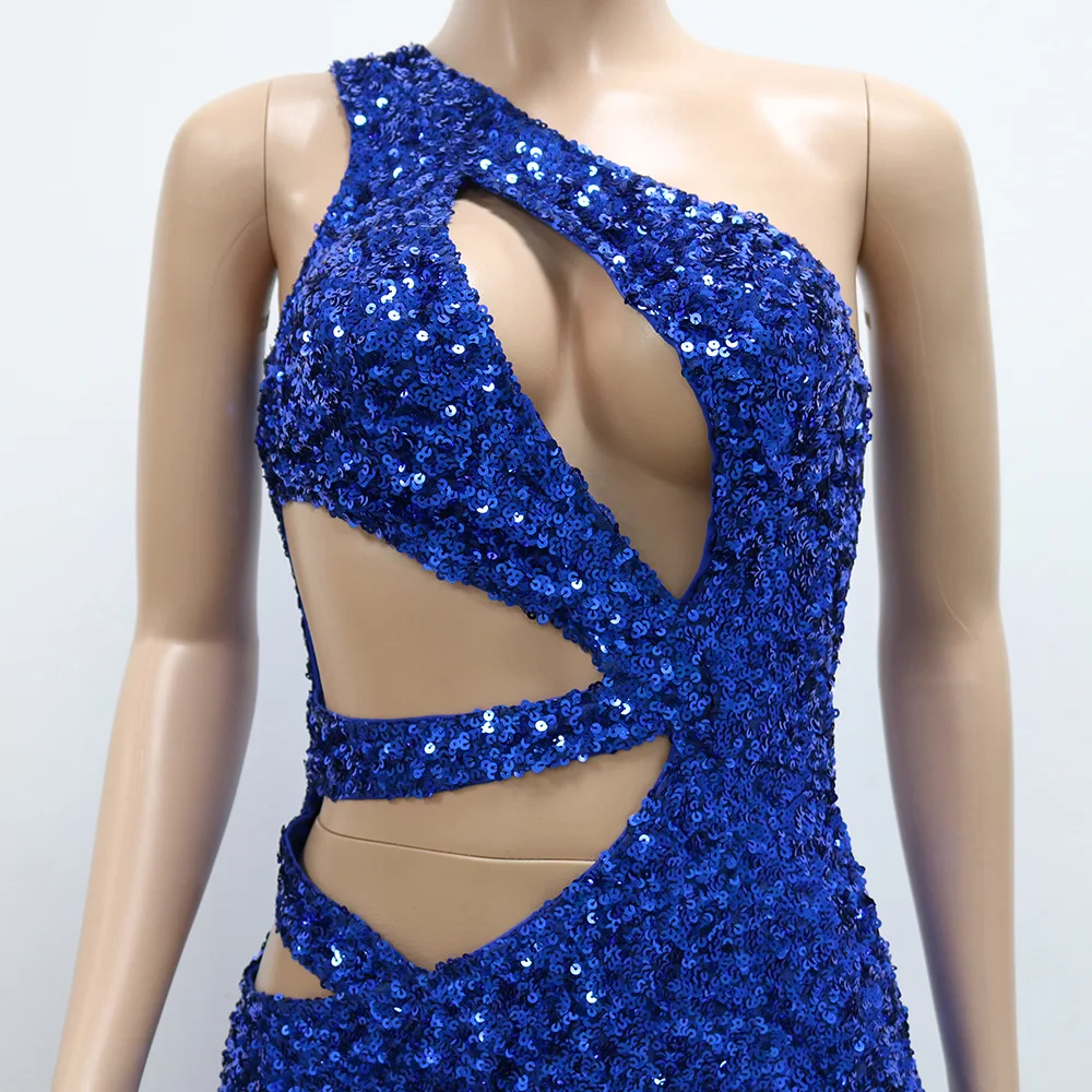 Party Fashion Hollowed Out Diagonal Shoulder Sexy Jyhs6 Women Dress Hip Wrap Aline Dress Nightclub