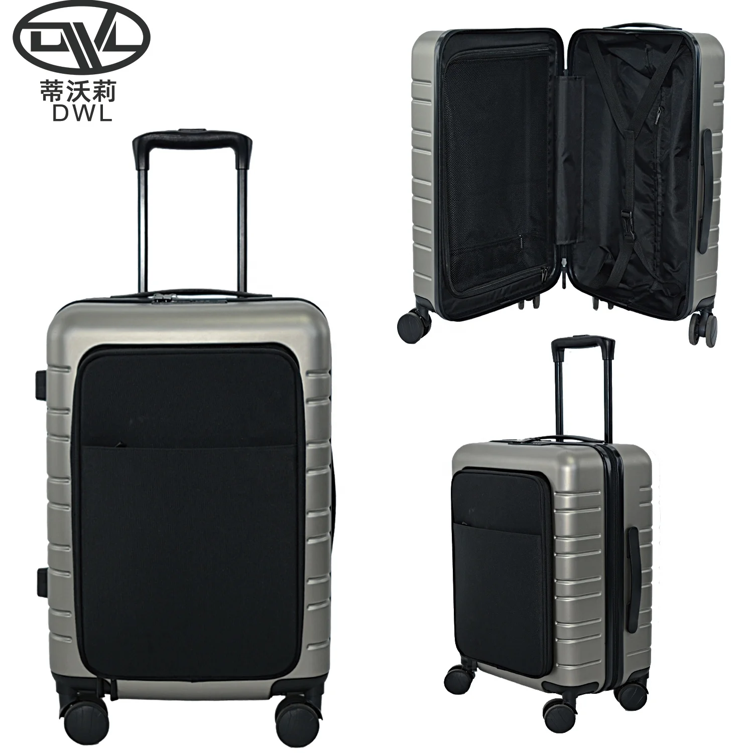 New fashion Good Price Travel Viagem Malas Hard ABS PC Trolley Bags Suitcase Luggage Carry on with Front Pocket
