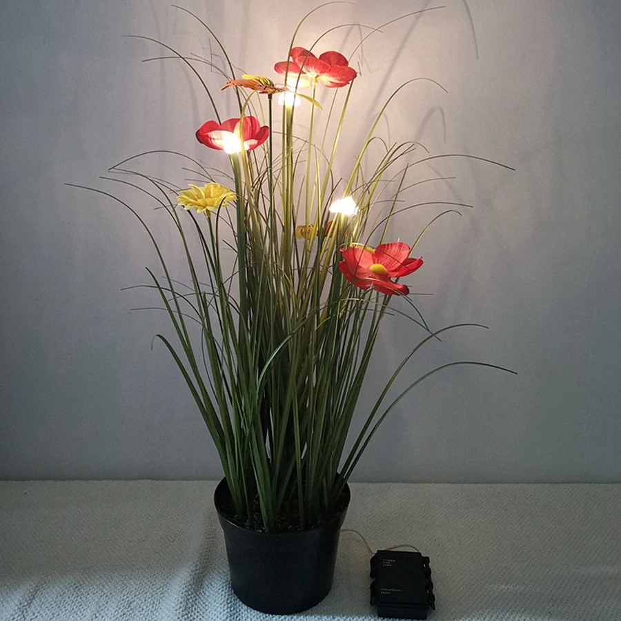Artificial arrangement Artificial butterfly plant in vase and flowerpot Indoor lighting Artificial flower decoration