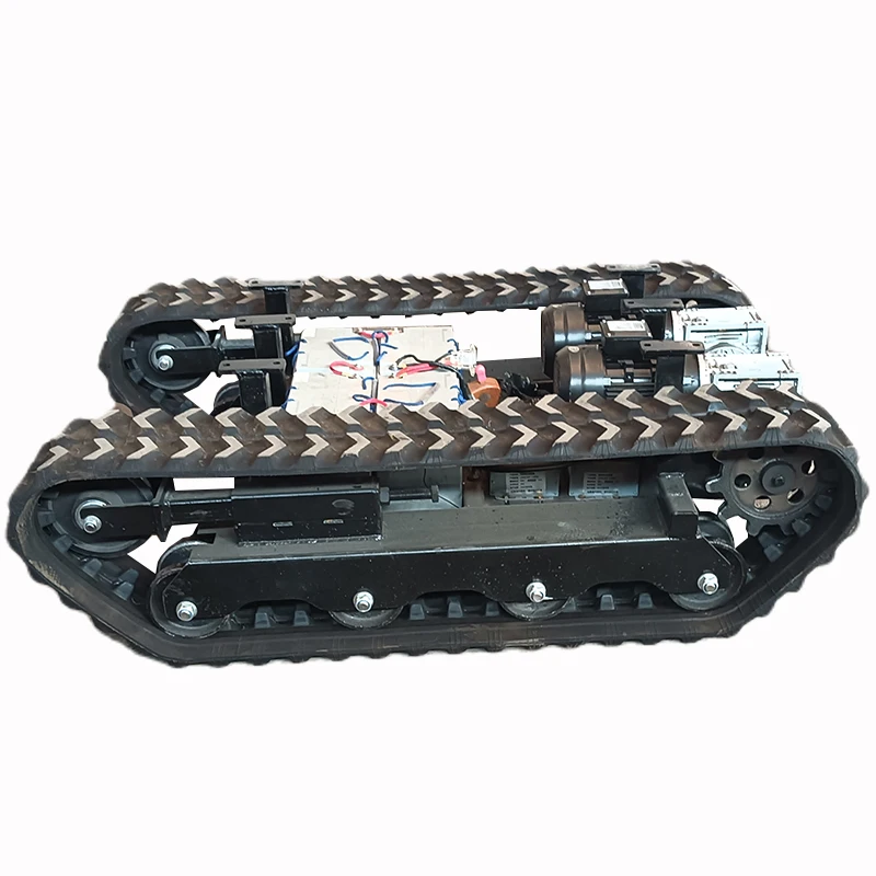 rubber steel tracked chassis tracked chassis rubber tracked remote control tank chassis metal tracked tank belt controller