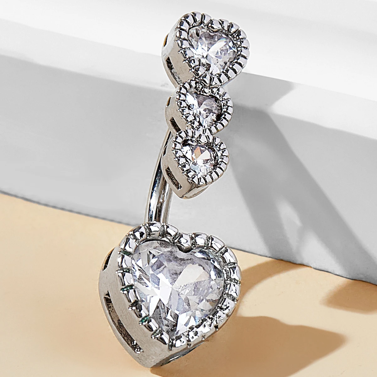 heart body  play boy nombril wholesale halloween bee flower navel belly button rings piercing jewelry with natural stones