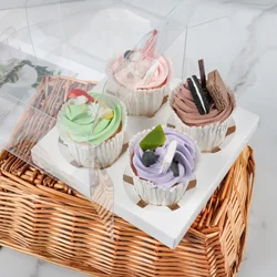 Custom Luxury Cupcake Box High Quality Wedding Cupcake Boxes With Clear Window