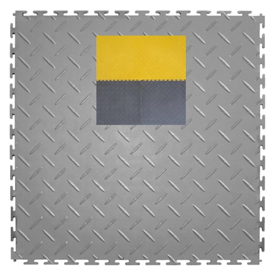 anti flaming workshop used indoor pvc floor tile interlocking industrial plastic vinyl garage flooring with fast installation