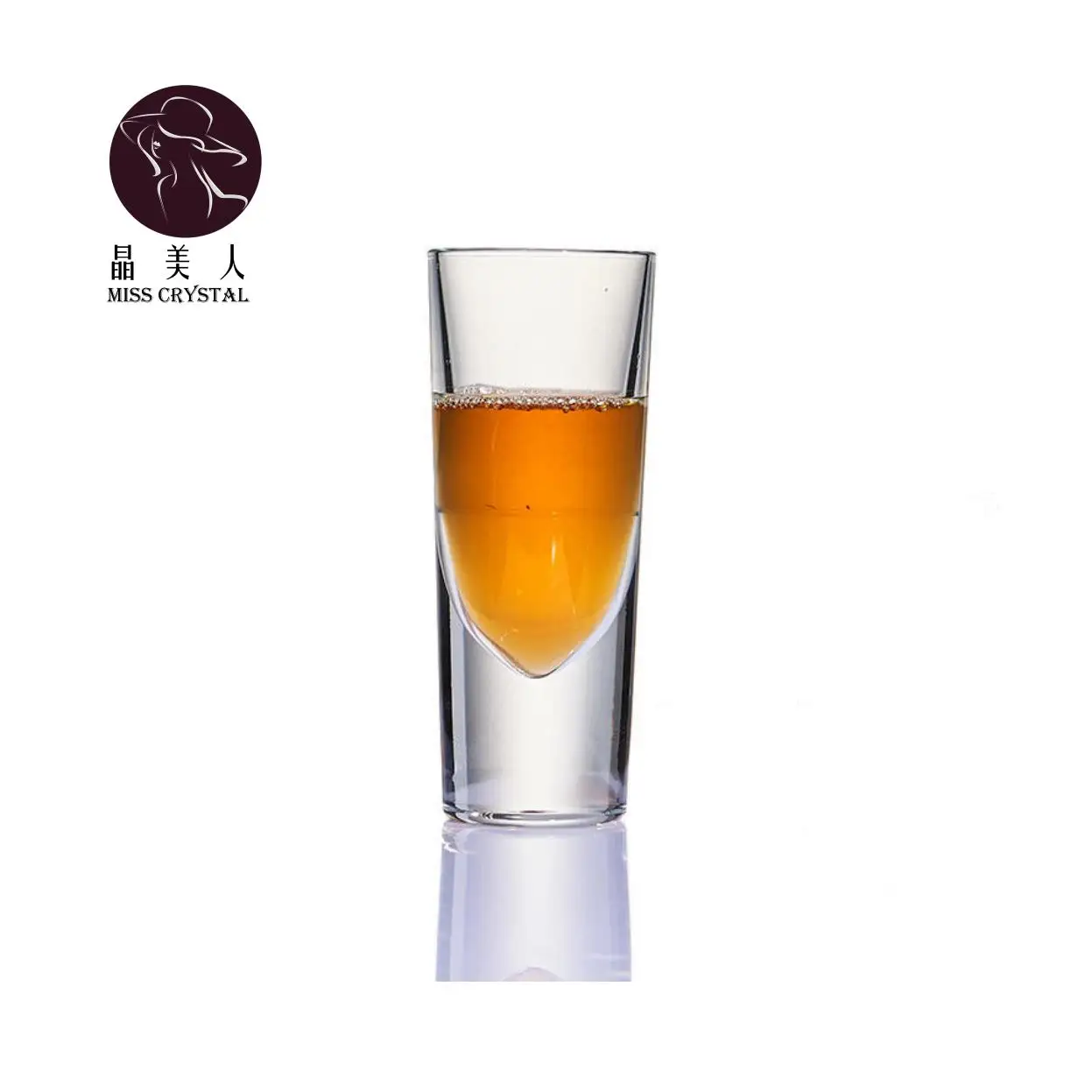 Nordic Simple Style Russian Liqueur Boston Spirits Cup Single Bullet Glass  of Grandis Rum for Glass Material