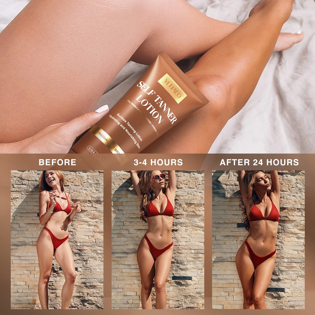 Набор для автозагара и загара органический лосьон без солнца натуральный загар