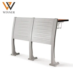 College Furniture 2 Seater School Chair and Desk  Metal Lecture Hall Student University Folded Desks