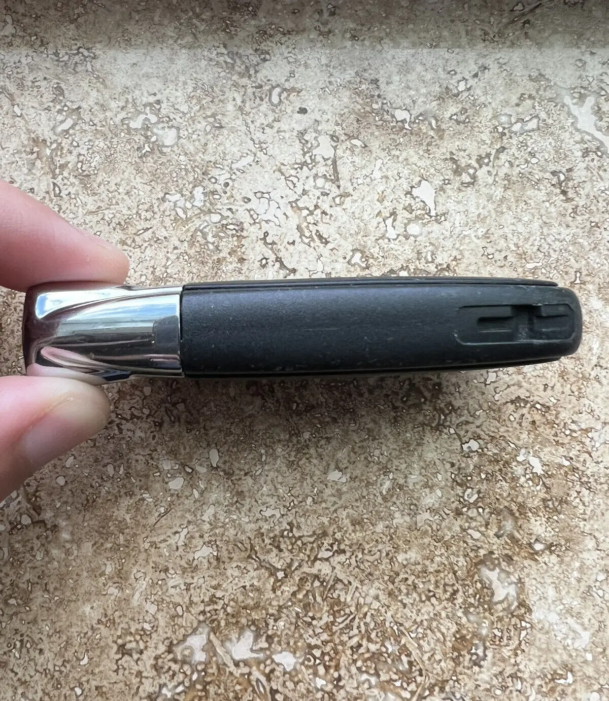 3 button key smart card replacement case shell for Lamborghini letter on the back with small key metal logo