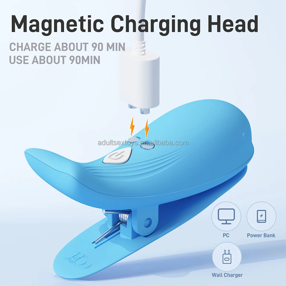 Dolphin Shaped Nipple Clamp Toys 10 Vibrations Remote Controlled Women Vibrator Nipple Clamp Sex Toys