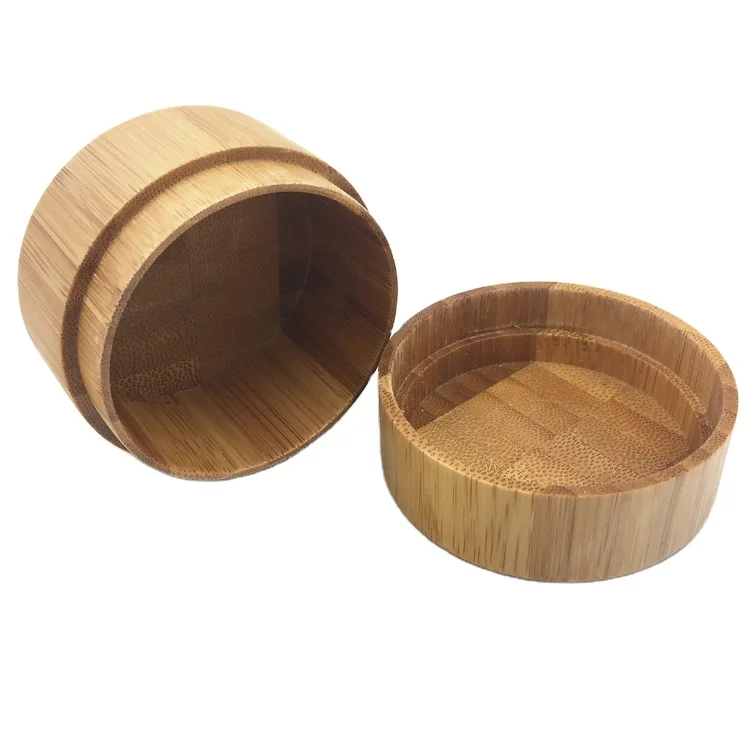 Экологичная косметическая упаковка 50 г бамбуковая банка для крема с деревянной крышкой