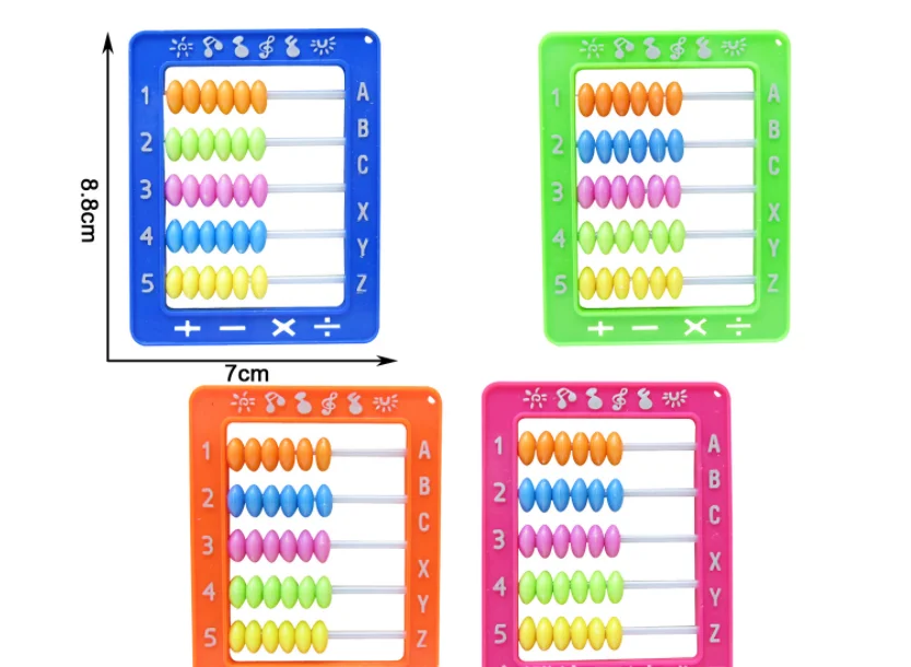 Counting mini plastic abacus gift educational math calculate toy color beed abacus for kids toy