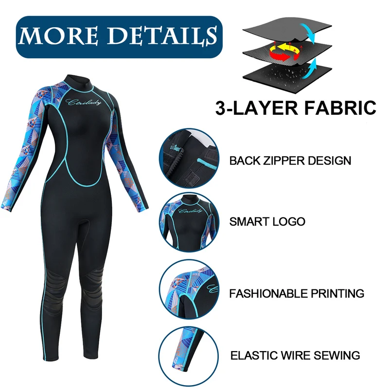 
Wholesale super Stretch Diving Suit Full body Wet Suit Neoprene Women Surfing Wetsuit 