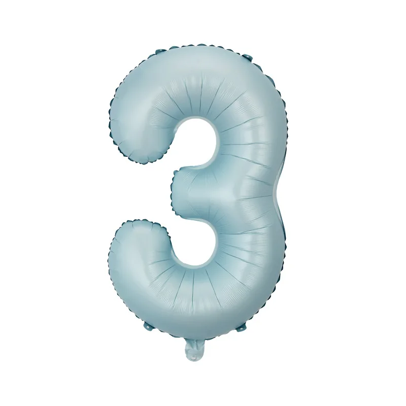 Factory Price 32 Inch Retro Blue Digital Feature Foil Balloon Suitable For Various Holiday Birthday Party Background Decoration