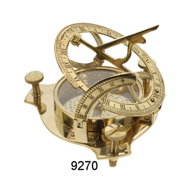 Красивый морской античный латунный круглый Солнечный Компас для продажи