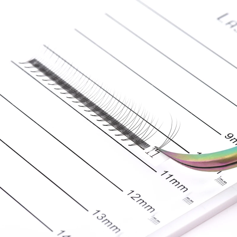 LashPlus Hand Made Pbt Premade Short Stem Lashes XL 6D Premade Volume Fans Eyelash Extension Supplies Private Label