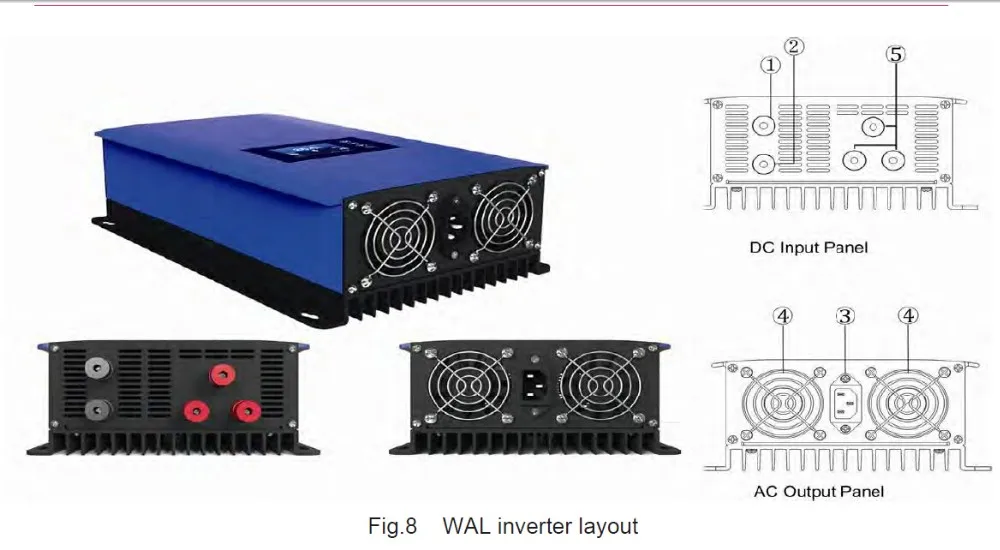 LCD display Wind Inverter Grid Tie 1000W With Dump Load Resistor With Limiter With Wifi For 24V AC Wind Turbines