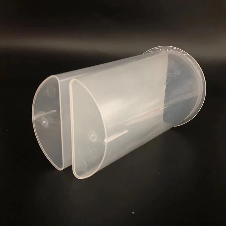 Wholesale 700 ml transparent Cup PP Double Shared Plastic Cup Split Tea Cup 2 compartment