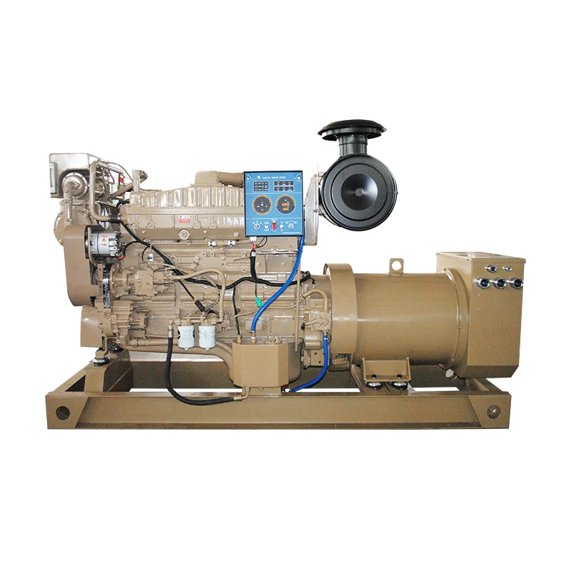 CCS approved 400V 480V heat exchanger coolng 500KW 625KVA marine diesel generator with sea water pump