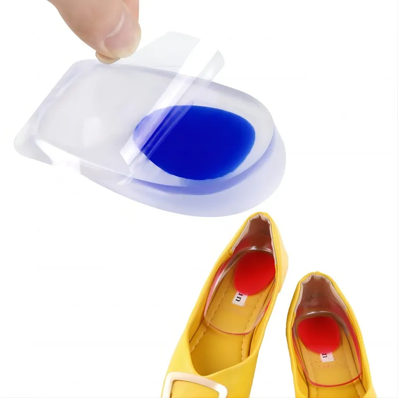 100% Silicone Gel  Foot Heel Pad Pain Relief Heel Protector Heel Cushion for Plantar Fasciitis