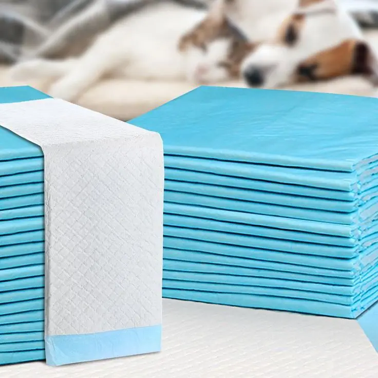 Dog and Puppy Pee Pads with Leak-Proof Quick-Dry Design for Potty Training, Standard Absorbency, Regular Size, Blue or White