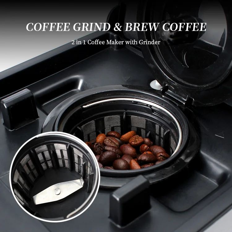 Best Quality Coffee at Home: All-in-One Automatic Coffee Maker with Built in Grinder Professional Coffee Maker