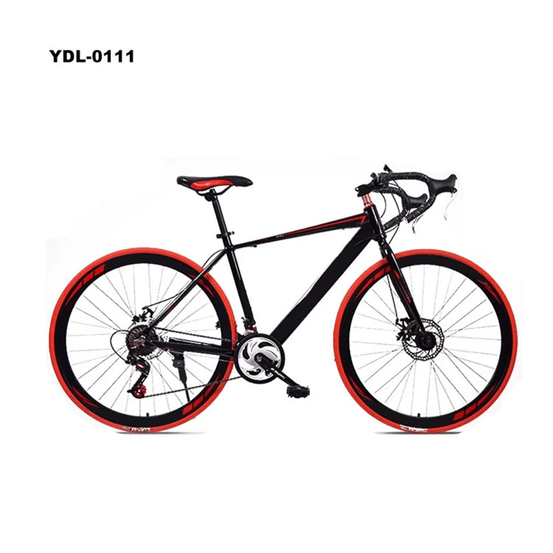 Factory Price 24 Speed Road Bike Aluminum Alloy Double Disc Brake Carbon steel horn handlebar Road Bicycle