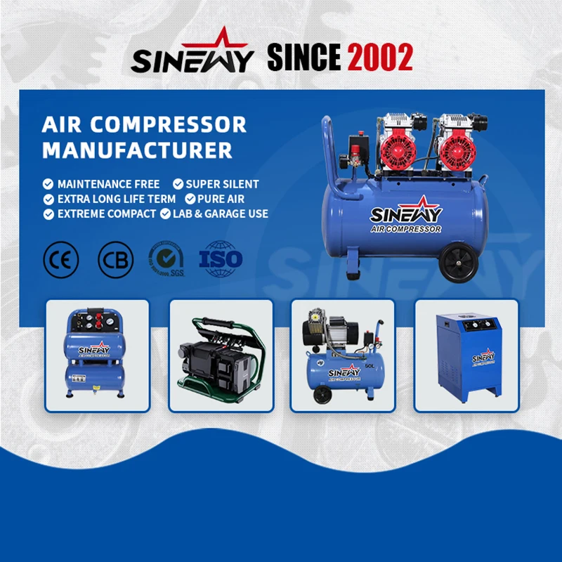 Compresor Pequeno China Silent Type Medical Laboratory Dental Oilless Silent Type 90L Air Compressor