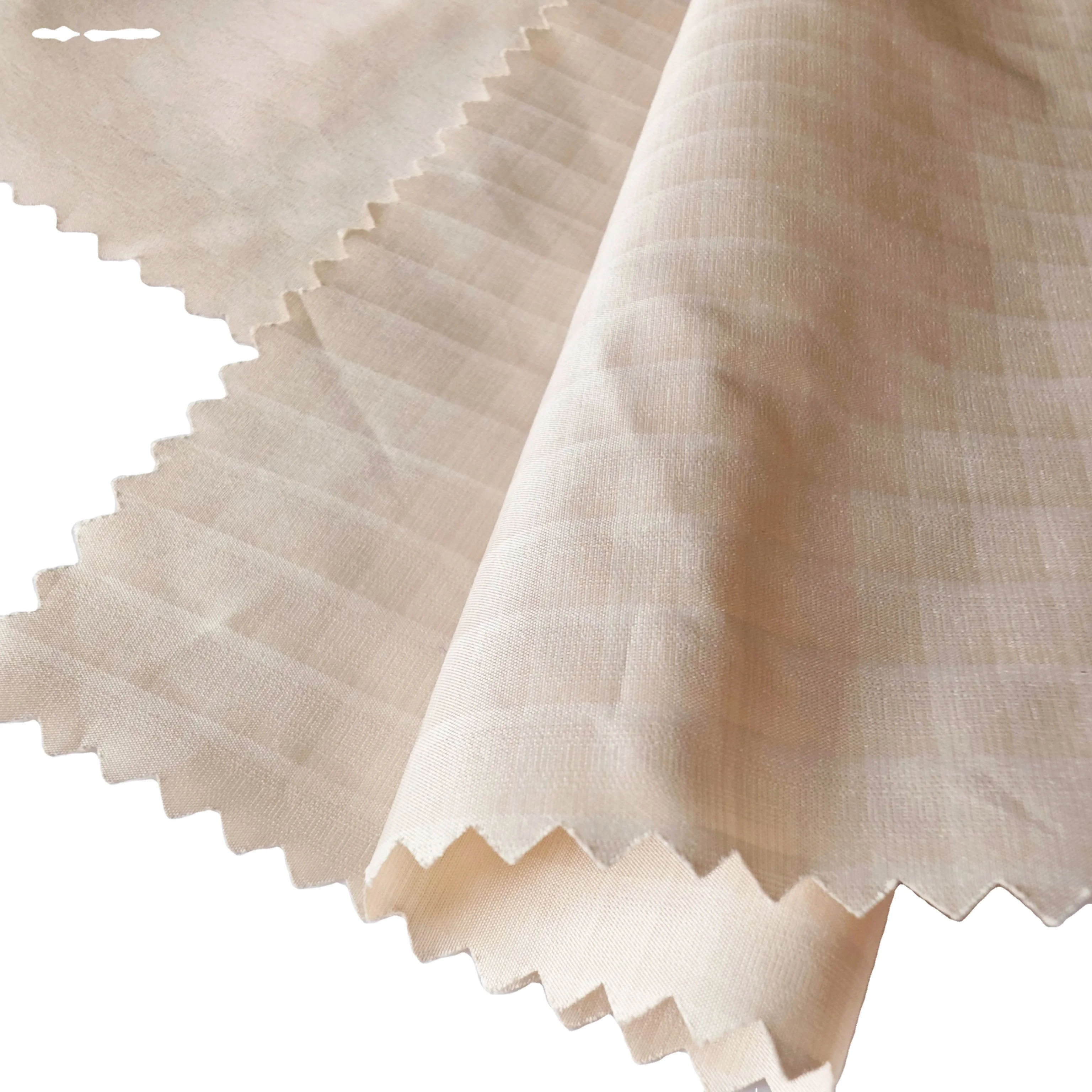 100% polyester cationic fabric  yarn dyed ripstop for down jacket outdoor textile clothing fabric