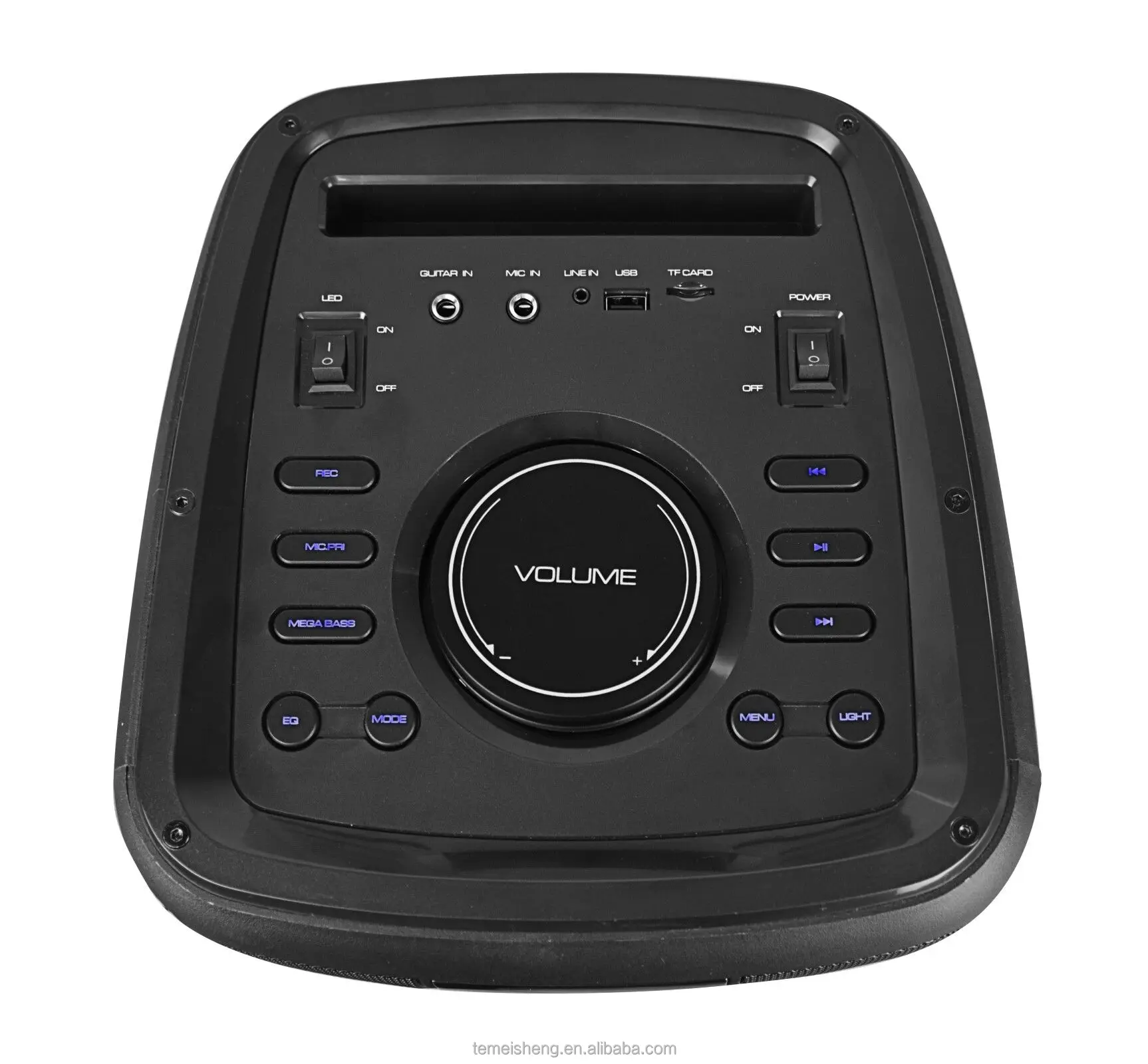 Temeisheng TMS-825 25W RMS Professional Audio Speaker with Disco Lights EQ Election Active Sound for Home Outdoor Party