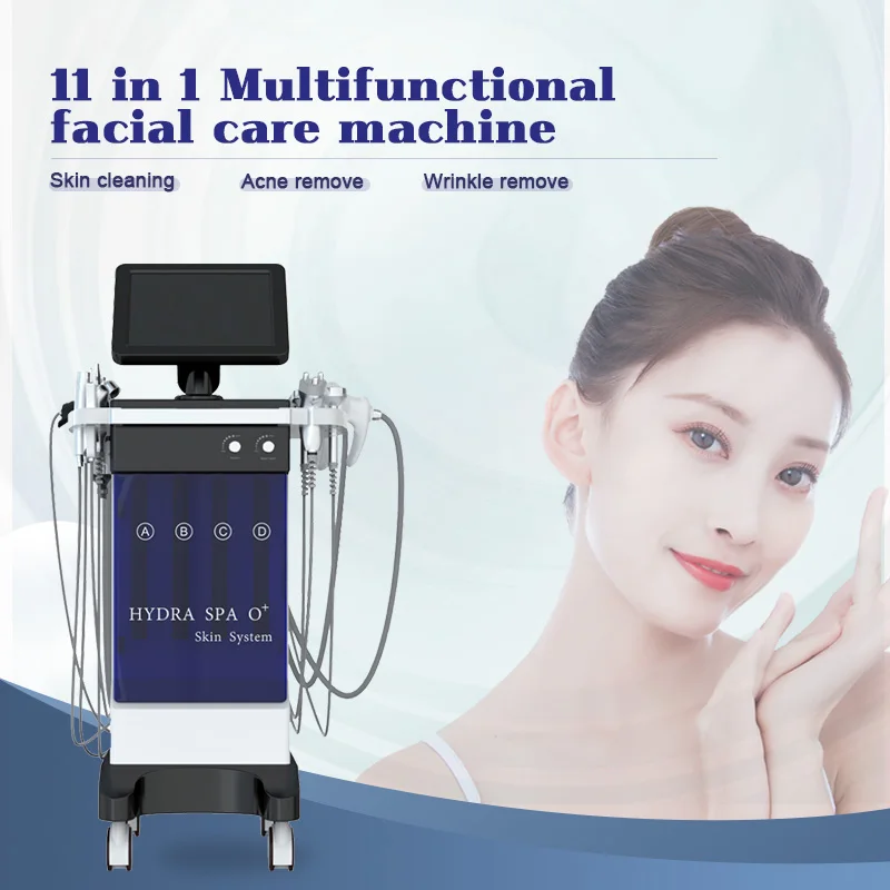 Ultrasonic skin scrubber deep face cleaning crystal microdermabrasion machine facials Oxygen Jet machine
