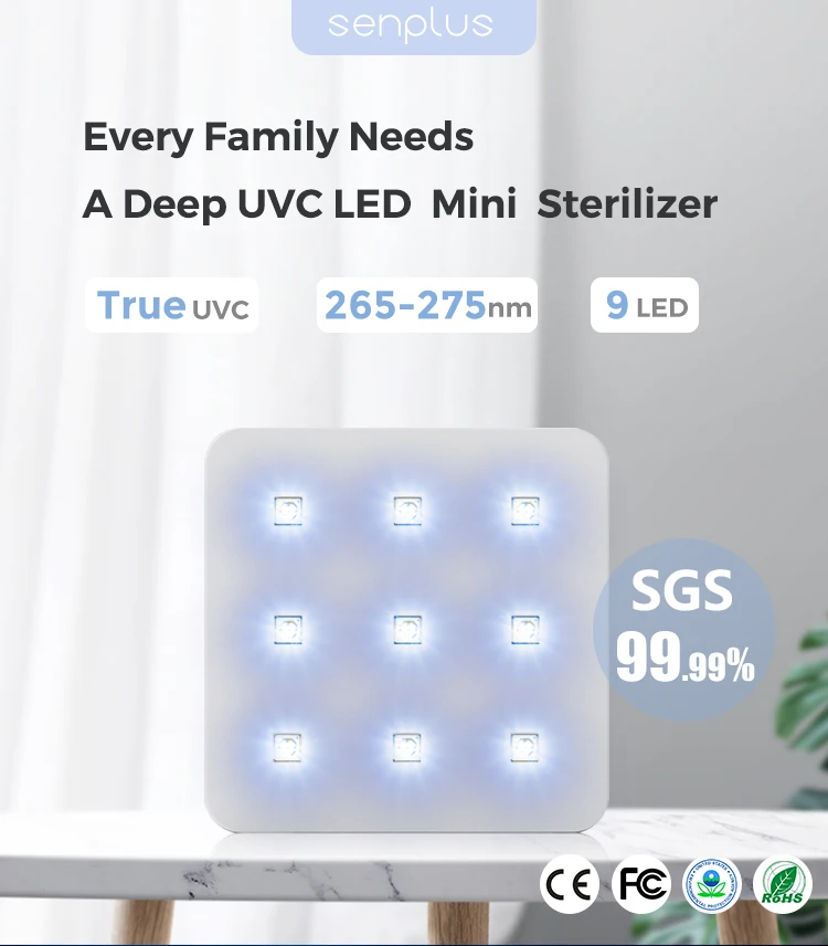 Hot Saling Convenient Purelight Led Mini Pocket Uvc Disinfection Led Portable Uv Light Sterilizer