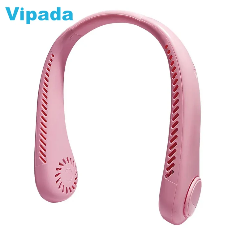 High Quality Cheap Price Bladeless Neck Fan 2023 Wholesale Mini Portable USB Rechargeable Hanging Wearable Cooling Band Neck Fan