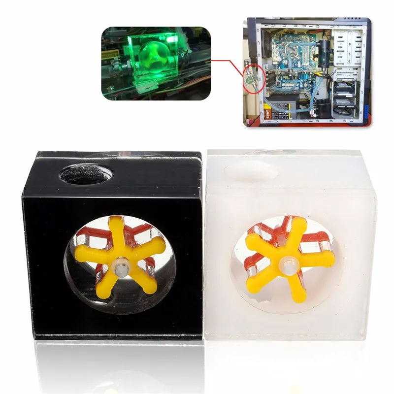  Водяное охлаждение метр акрил 2 Way G1/4 с резьбой для компьютер PC жидкой воды водяного охлаждения комплект фитинги черного и белого