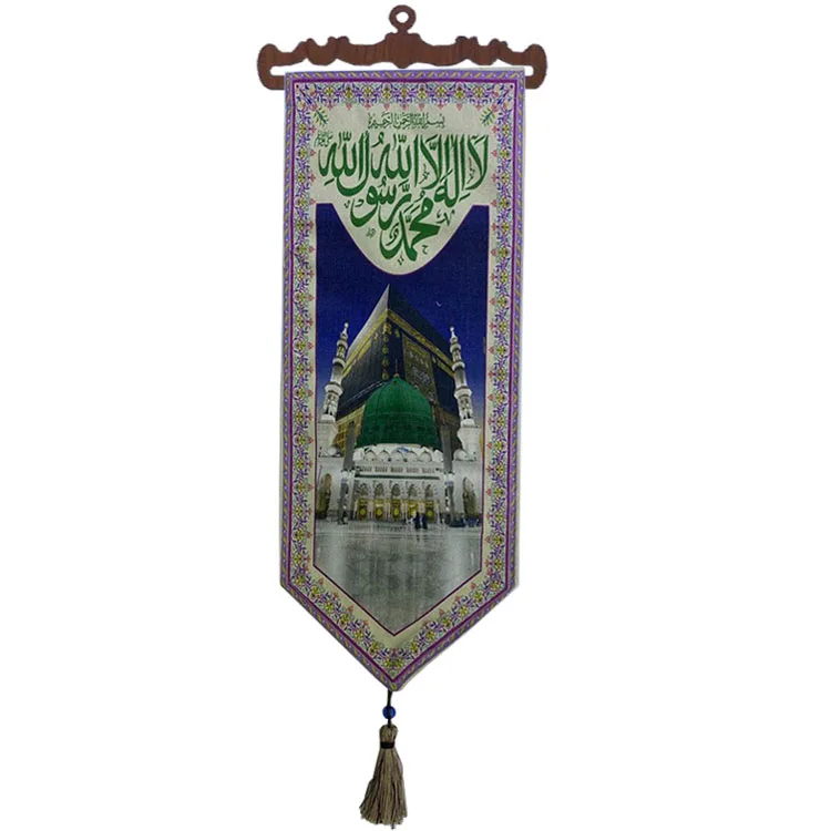 Исламский мусульманский Настенный декор для двери сарая черная серебряная пенопластовая панель печать ткань живопись настенное украшение